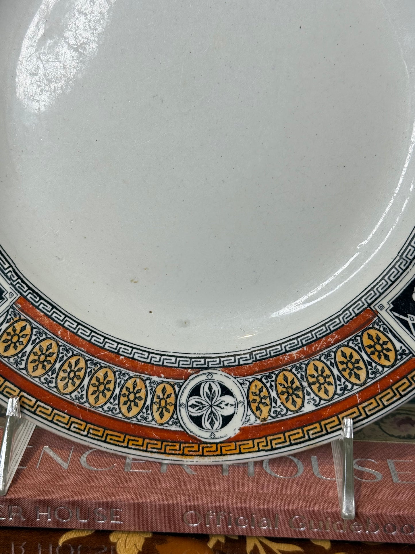 RESERVED - CASEY - Antique Wedgwood Athena Dinner Plate | Aesthetic Movement Transferware | England | 10”