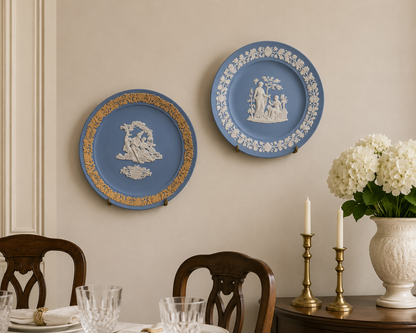 Wedgwood three color yellow blue white My Valentine plate 1989