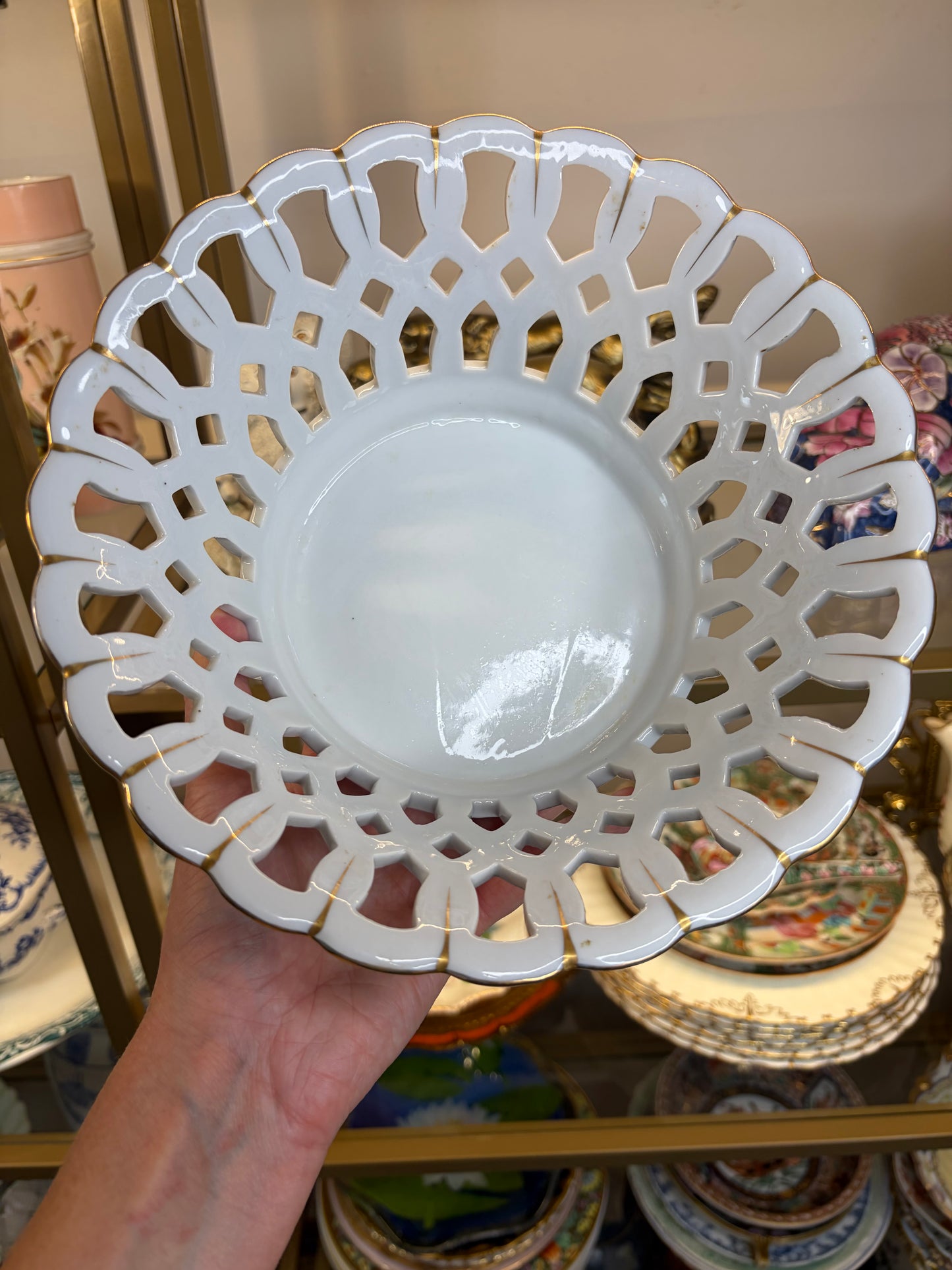 Lovely reticulated Andrea by Sadek footed bowl!