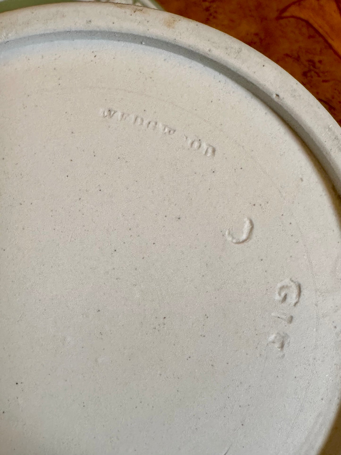 19th Century Antique Wedgwood Jasper Dip "Pomade" Lidded Box in Sage Green