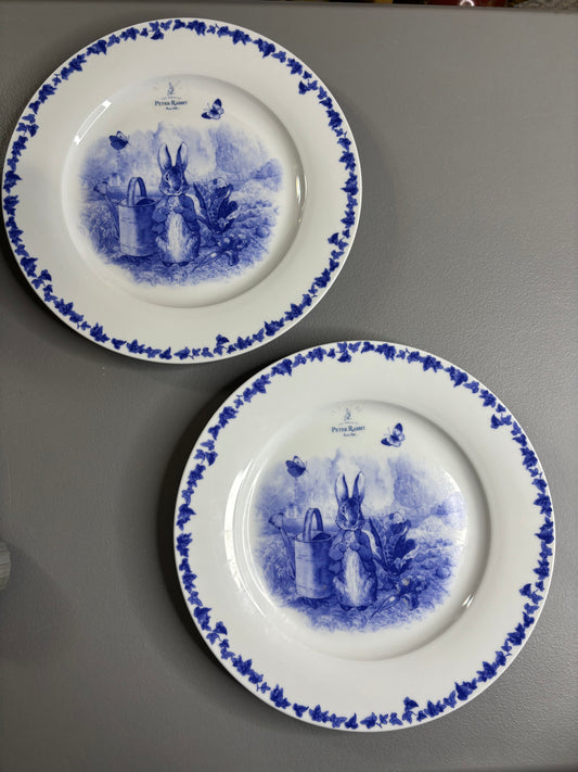Peter Rabbit Blue and white dinner plate! Two available; sold separately!