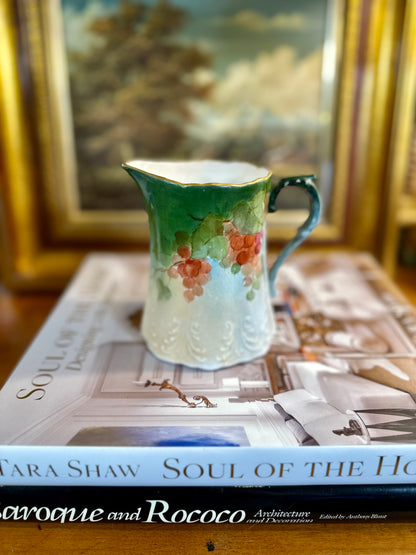 19th Century Antique Lebeau Porcelain Pitcher, Made in France, 7"