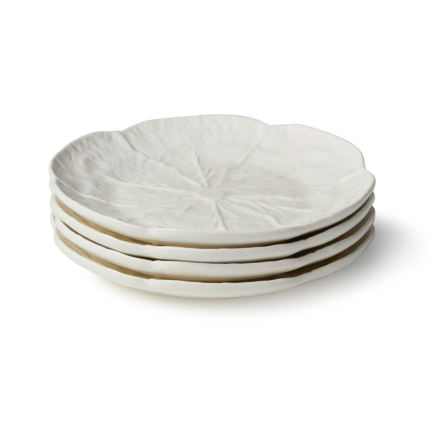 White Cabbage Ceramic Charger Plate | 6”D Bread Plate