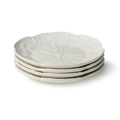 White Cabbage Ceramic Charger Plate | 6”D Bread Plate
