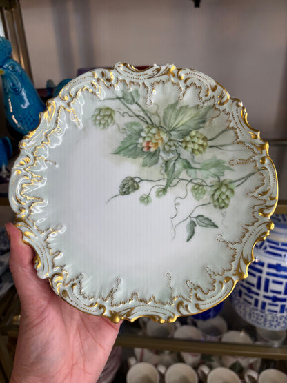 Gorgeous Limoges plate set with gold and florals! As is!