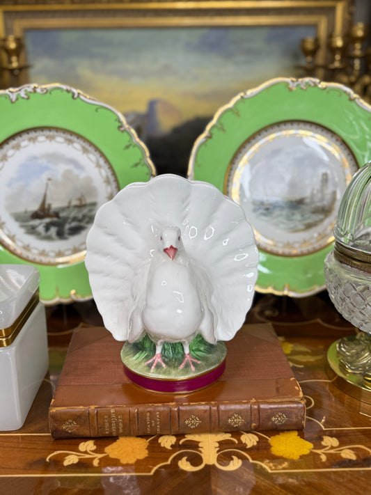Minton Dove Posy Holder Figurine, c. 1870 – Victorian Porcelain Bird