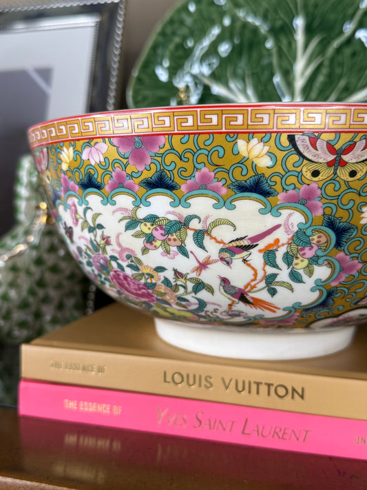 Danny's Fine Porcelain: Rose Medallion Canton Porcelain Bowl – 9” #41425