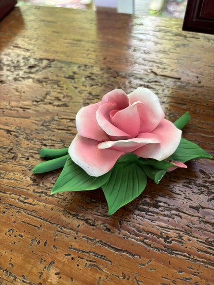 Beautiful Capodimonte Pink Rose!