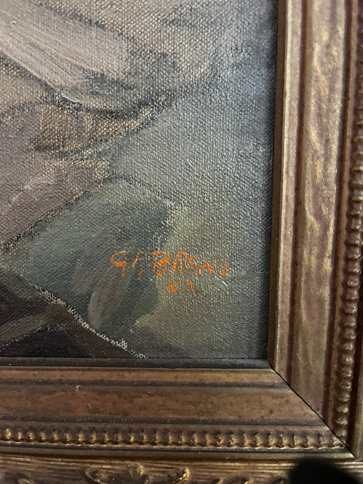 Fabulous Original Genre Oil Painting After Toby E. Rosenthal – He Who Laughs Last, Laughs Best – Dated 1942/Signed G. F. Brand