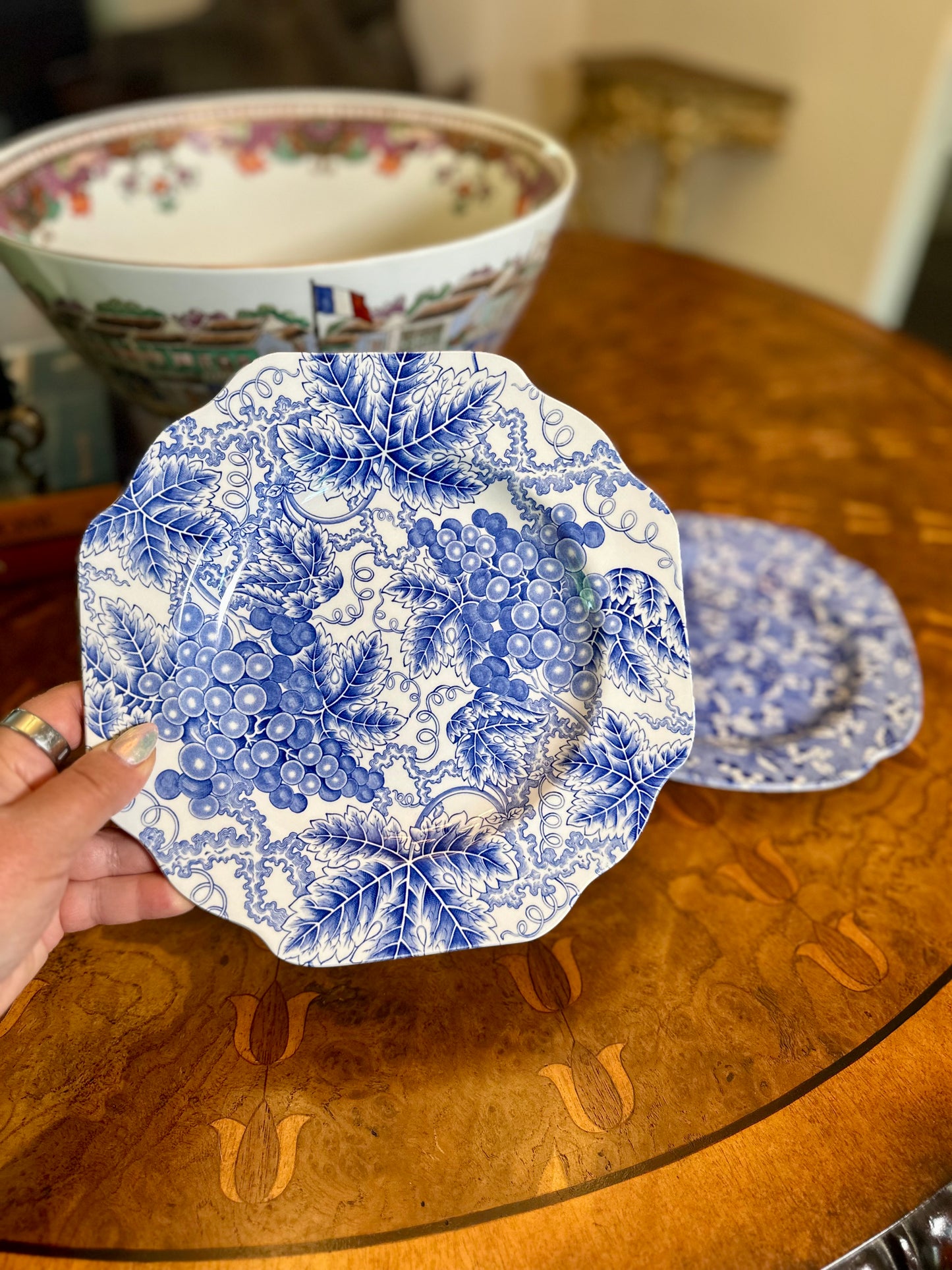 Spode Blue Room Collection Luncheon Plates | 4 Total, 3 Designs, Each Sold Separately
