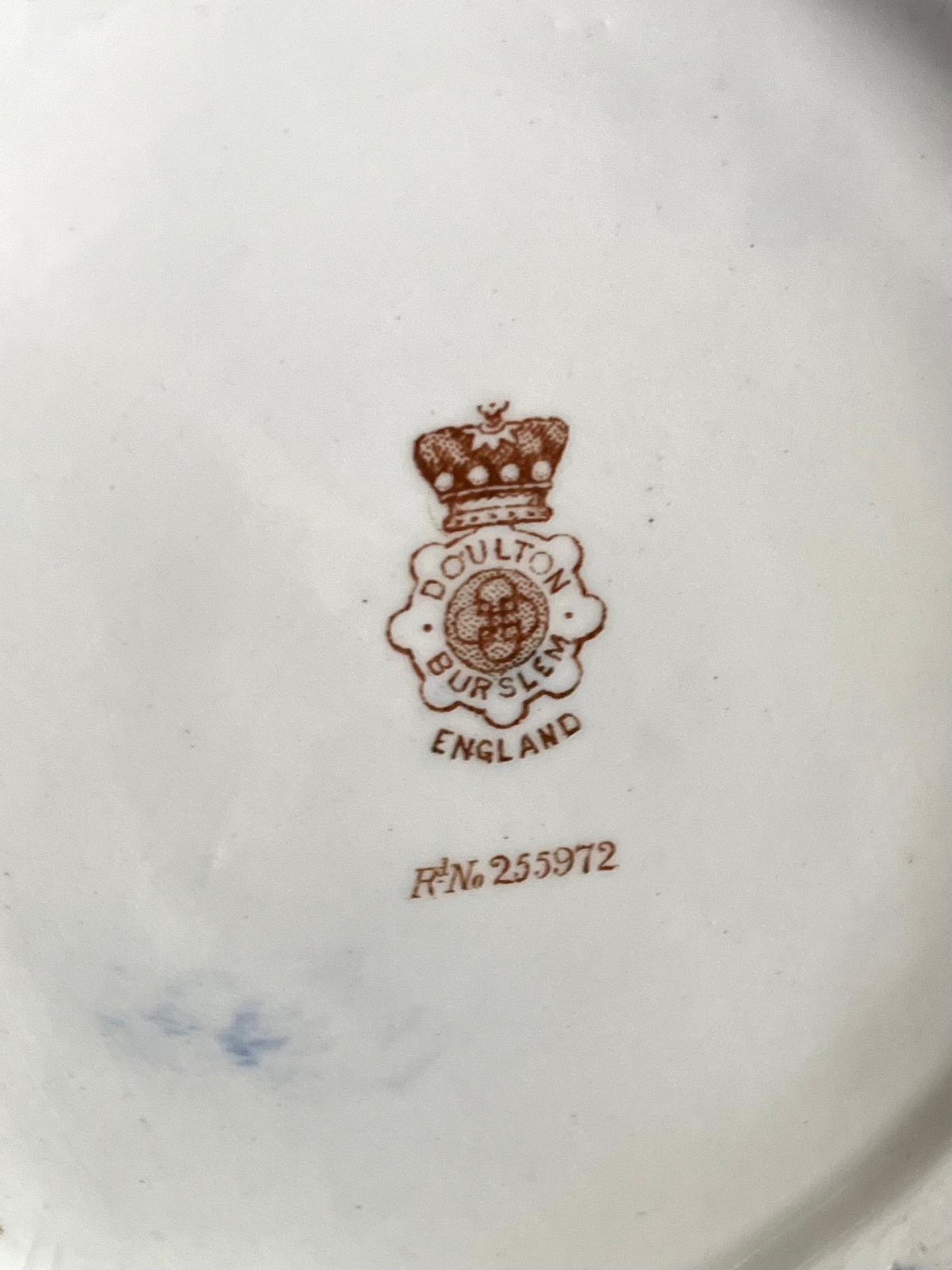 Doulton Burslem Hand-Painted Blue Jug, Portchester Castle, c.1895