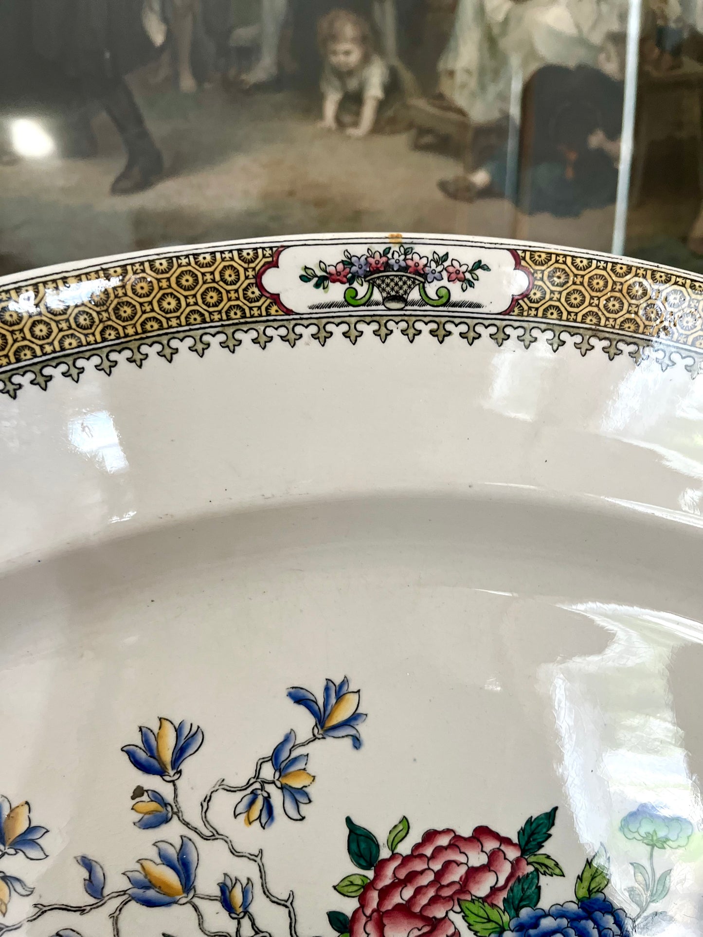Live 06/15 Large Antique Copeland England Platter Bespoke Pattern For Davis Collamore 5th Avenue - Circa 1911-1920’s