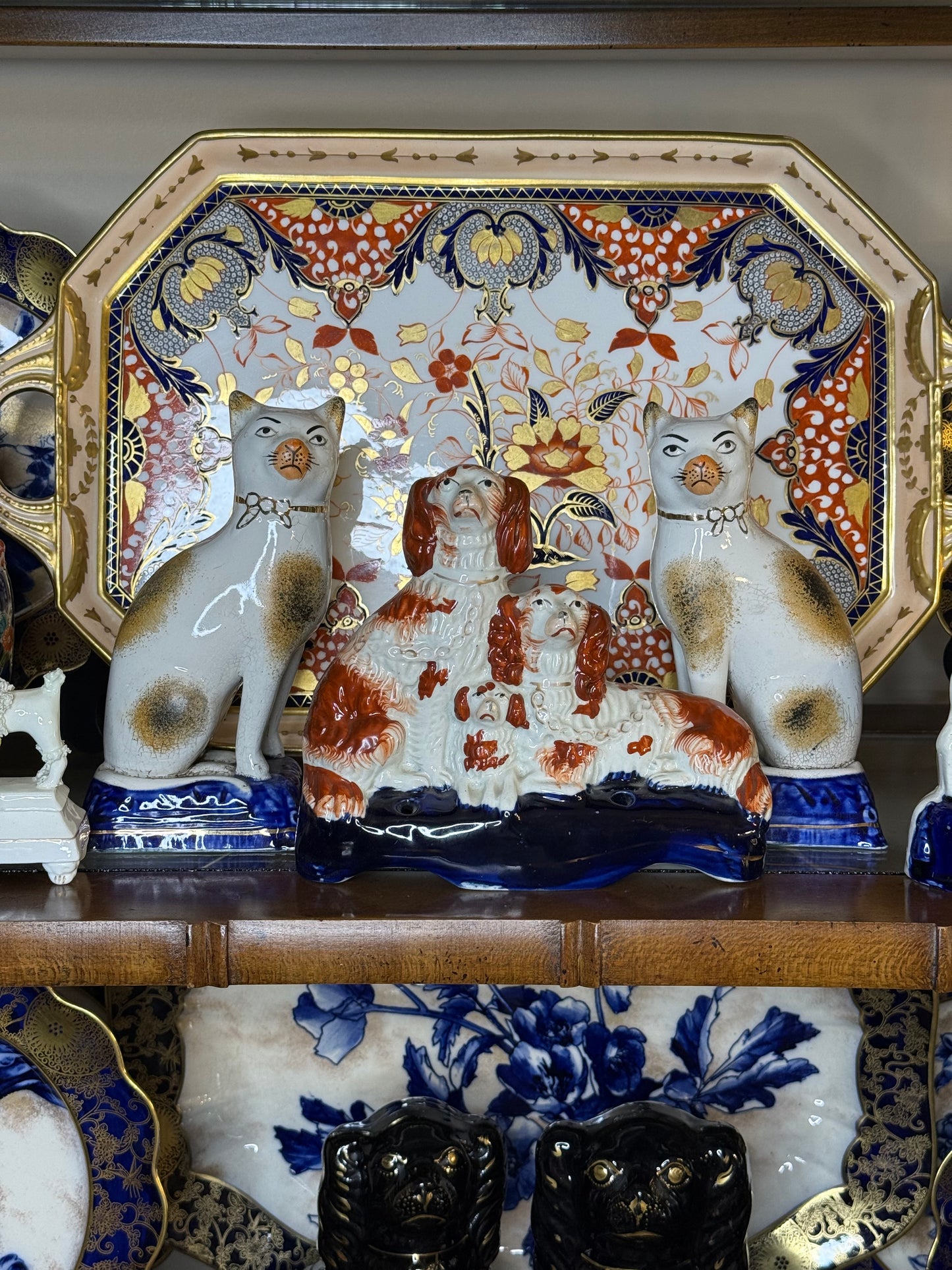 Antique Davenport Imari Serving Tray | Style DA4446 | c.1880 | 19.5” Handled Platter