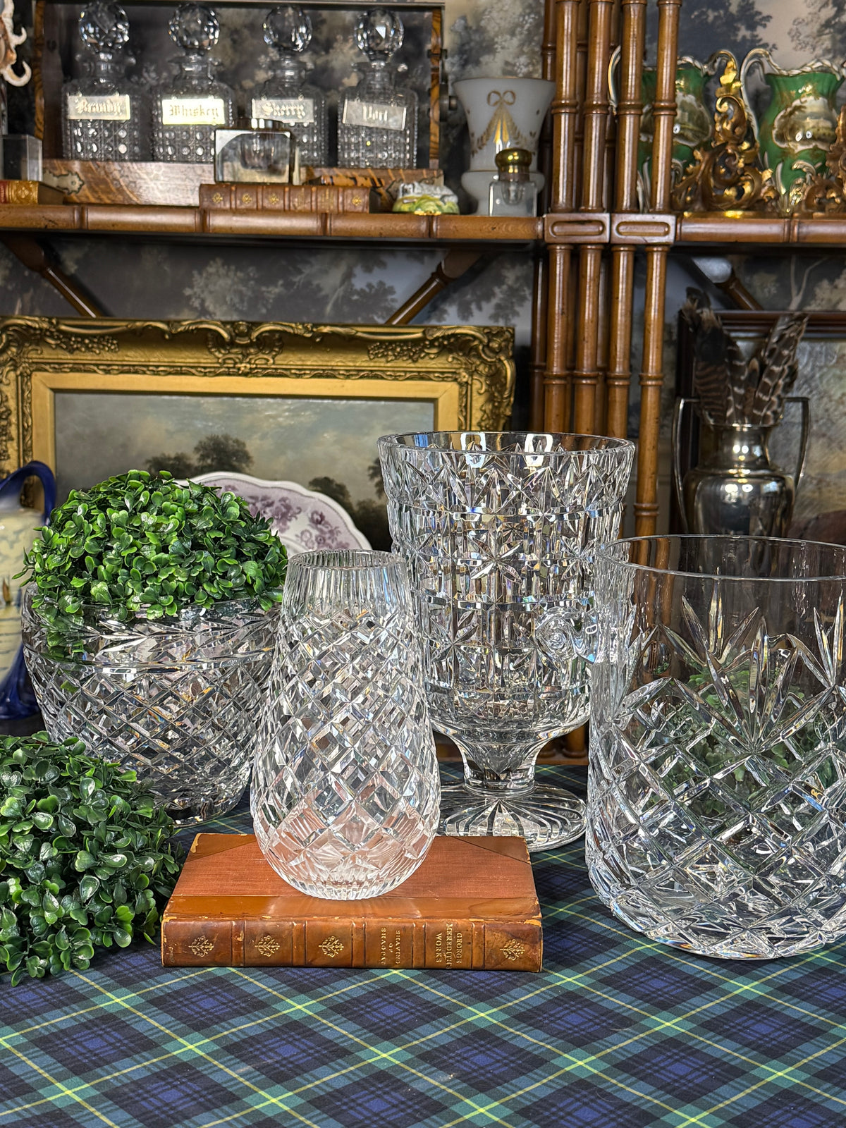 Vintage Waterford Crystal Glandore 7” Cut Crystal Vase