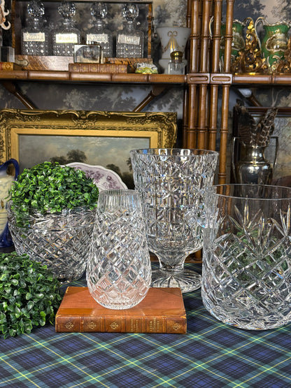 Vintage Waterford Crystal Glandore 7” Cut Crystal Vase