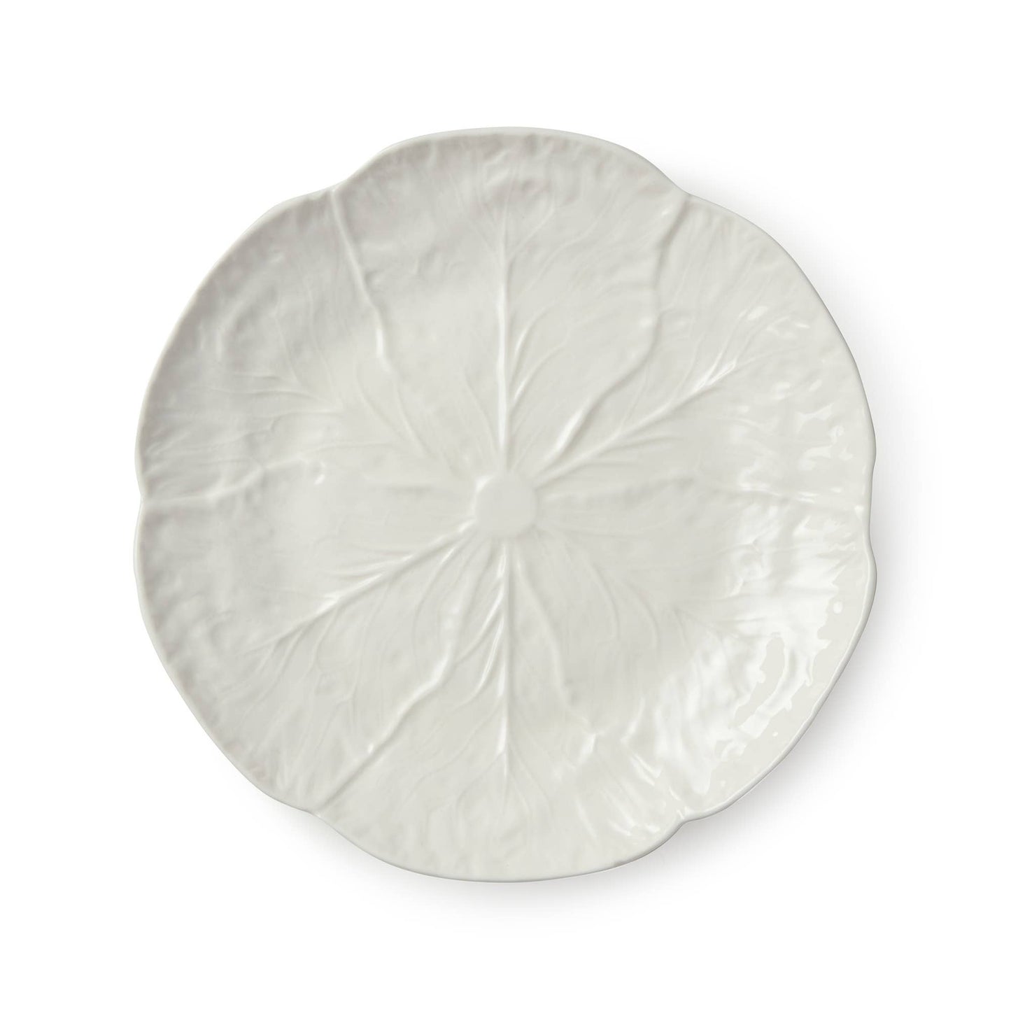 White Cabbage Ceramic Charger Plate | 6”D Bread Plate