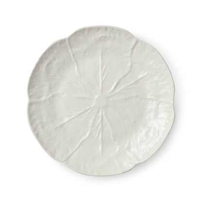 White Cabbage Ceramic Charger Plate | 6”D Bread Plate