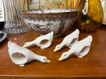 Sweetest set of 4 geese napkin holders!
