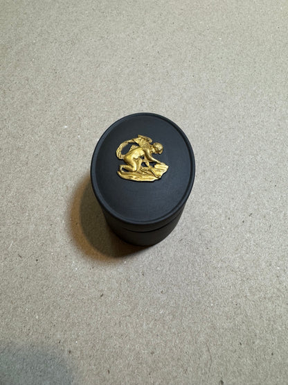 Black bassalt and gold Wedgewood lidded ting box
