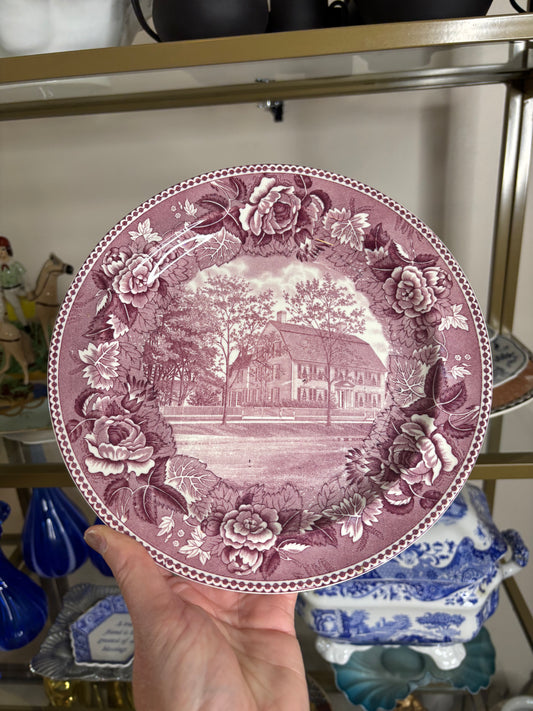 Lovely Wedgwood mulberry purple transferware plate!