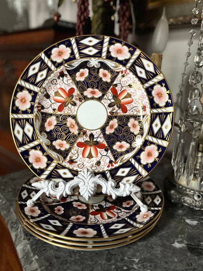 Regal English Royal Crown Derby for Tiffany & Co Imari Dinner Plates 10 1/2” - Set Of 4