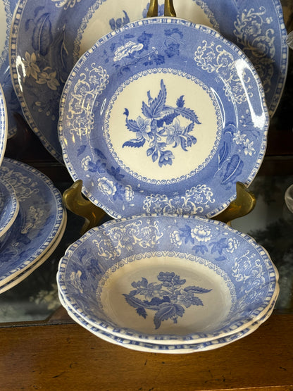 Vintage Copeland Spode “Camilla” Blue & White Small Cereal Bowls | Set of 2 | 6”