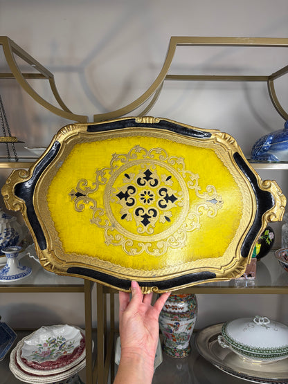 Gorgeous Florentine large tray with handles!