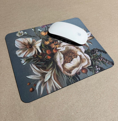 Spring bouquet grey background mouse pad