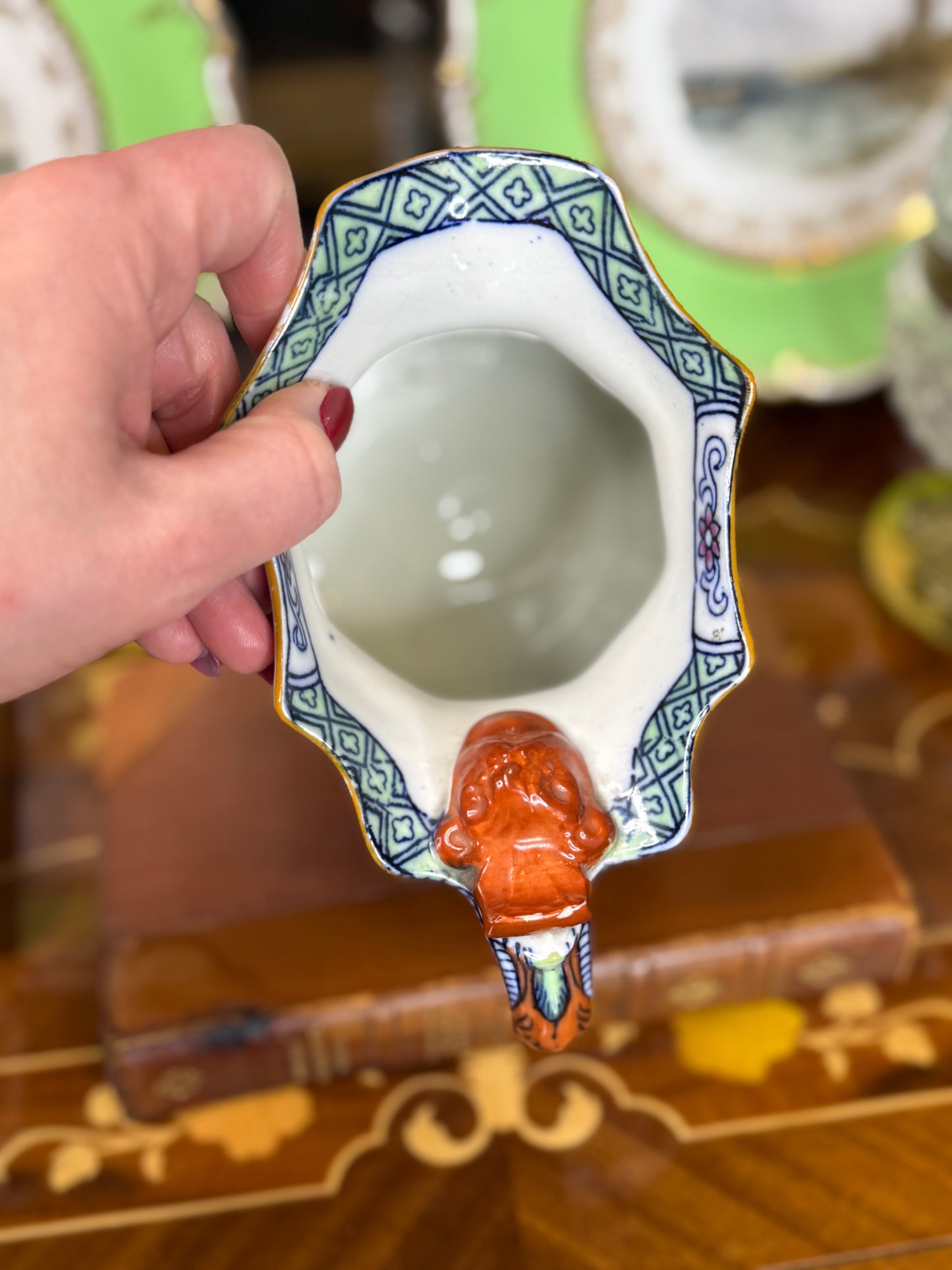 Shelley “Late Foley” Ironstone Jug, c. 1890 – Polychrome Floral with Bird Motif, Staffordshire