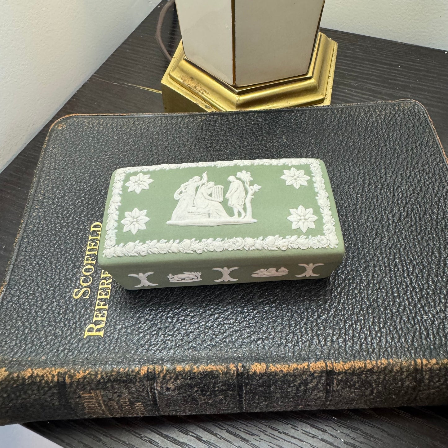 Reserved Mary Wedgwood sage green rectangle box
