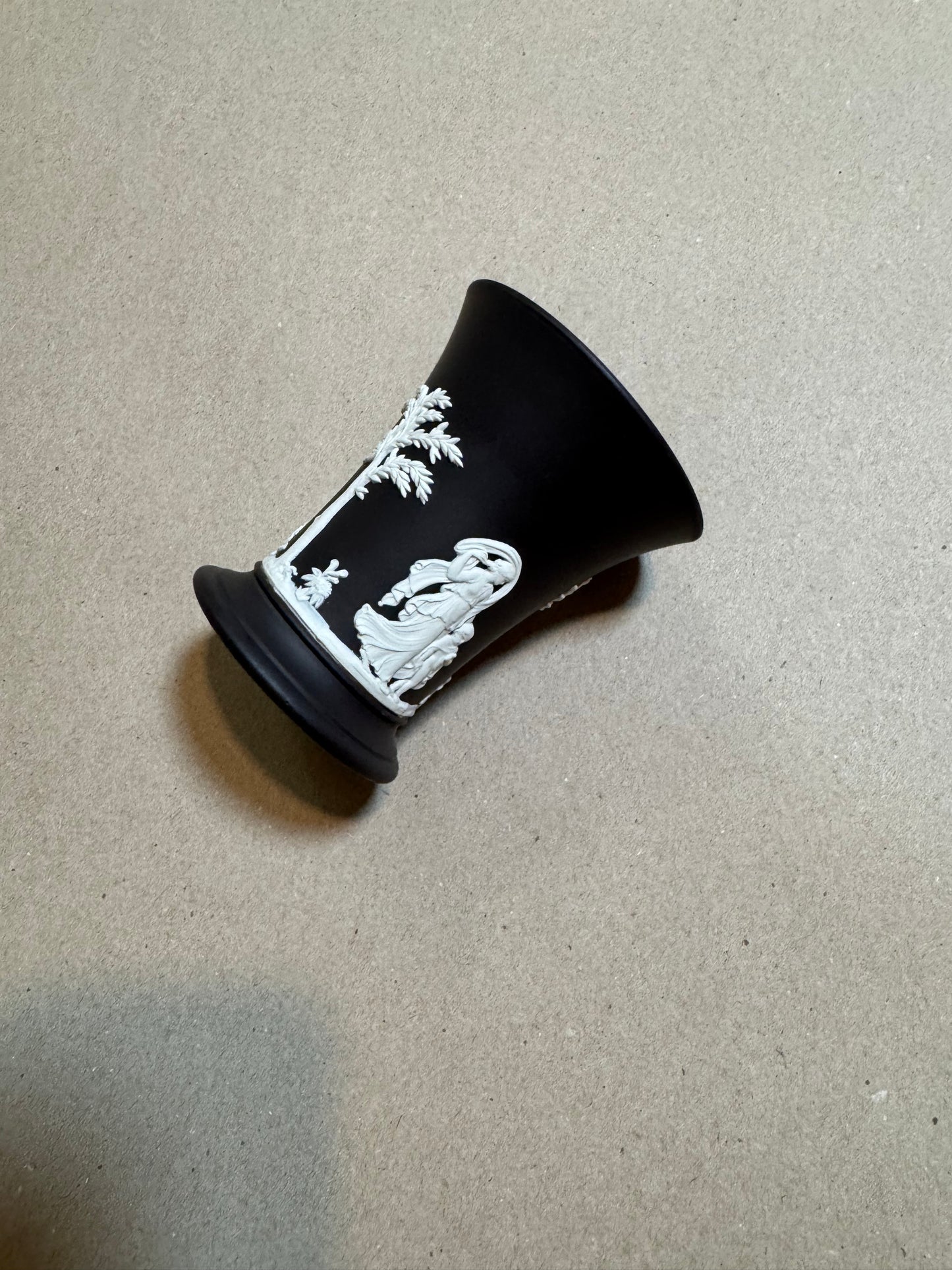 Black bassalt Wedgwood small vase 4”