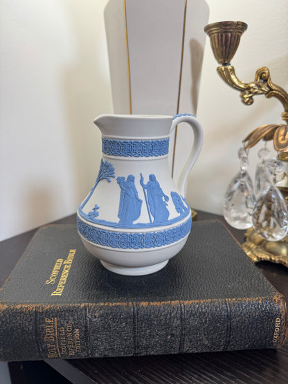 Wedgwood white and blue stunning pitcher