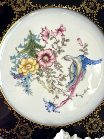 Live 06/22 Gorgeous Cobalt Bird Cabinet Plate - Rosenthal