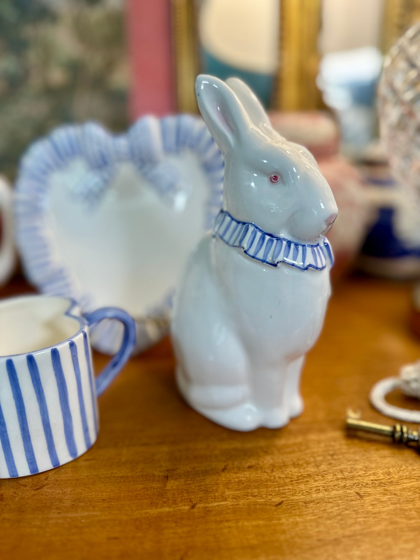 Vintage Haldon Group Bunny with Blue Ribbon | Japan, c. 1990