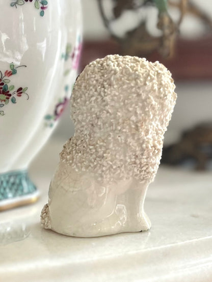 ⚜️Reserved Live 09/08 Antique Mini Staffordshire Sanded Poodle