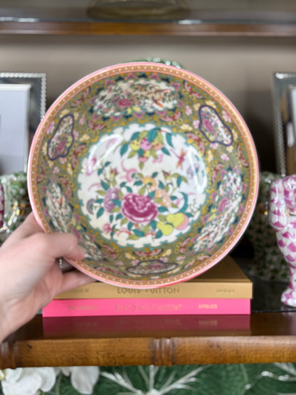 Danny's Fine Porcelain: Rose Medallion Canton Porcelain Bowl – 9” #41425