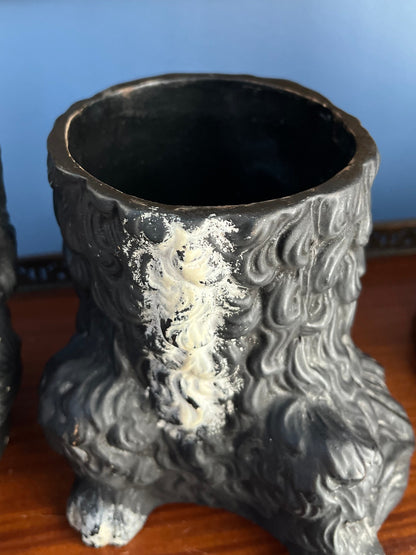 Stately Early 1890-1915 Victorian Ceramic Spaniel Tobacco Jar – English Library Figural Humidor - 
Bernard Bloch Signed