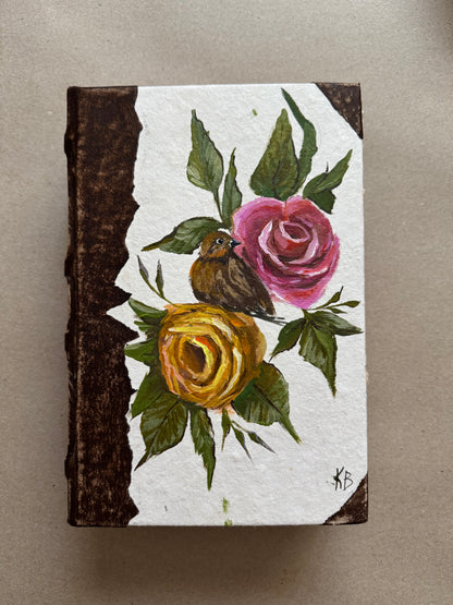 Hand painted large journal 10x7”