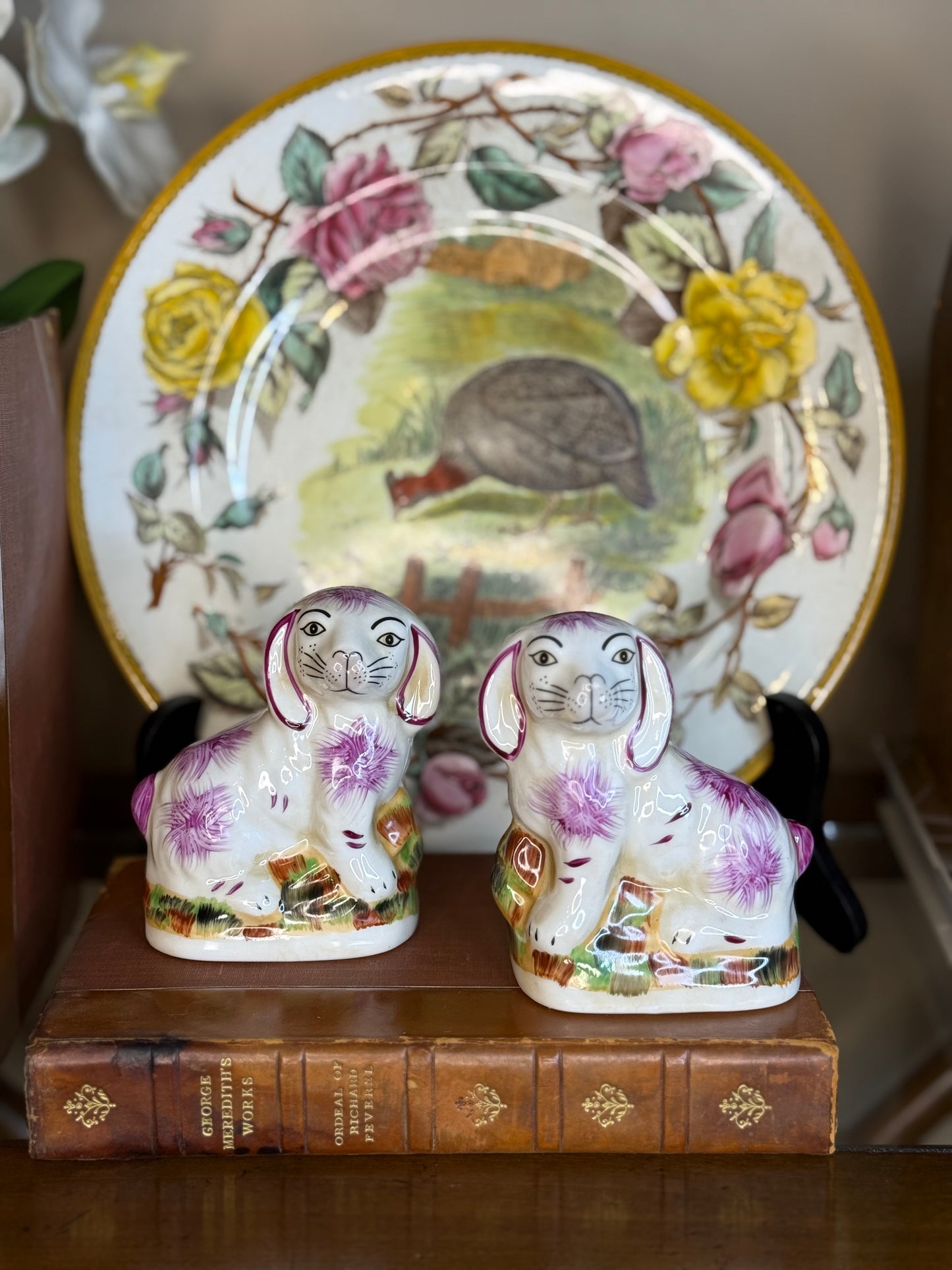 Danny’s Fine Porcelain: Mini Pink Bunny Pair | 5.5Lx2Wx4H