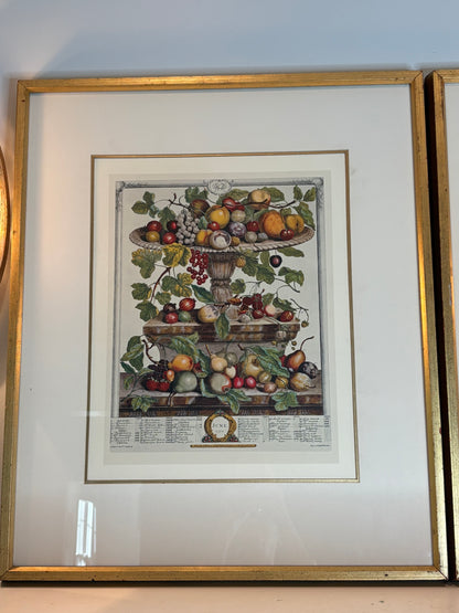 Gorgeous Pair of Framed Calendar Prints (Engraved by Fletcher and Smith)