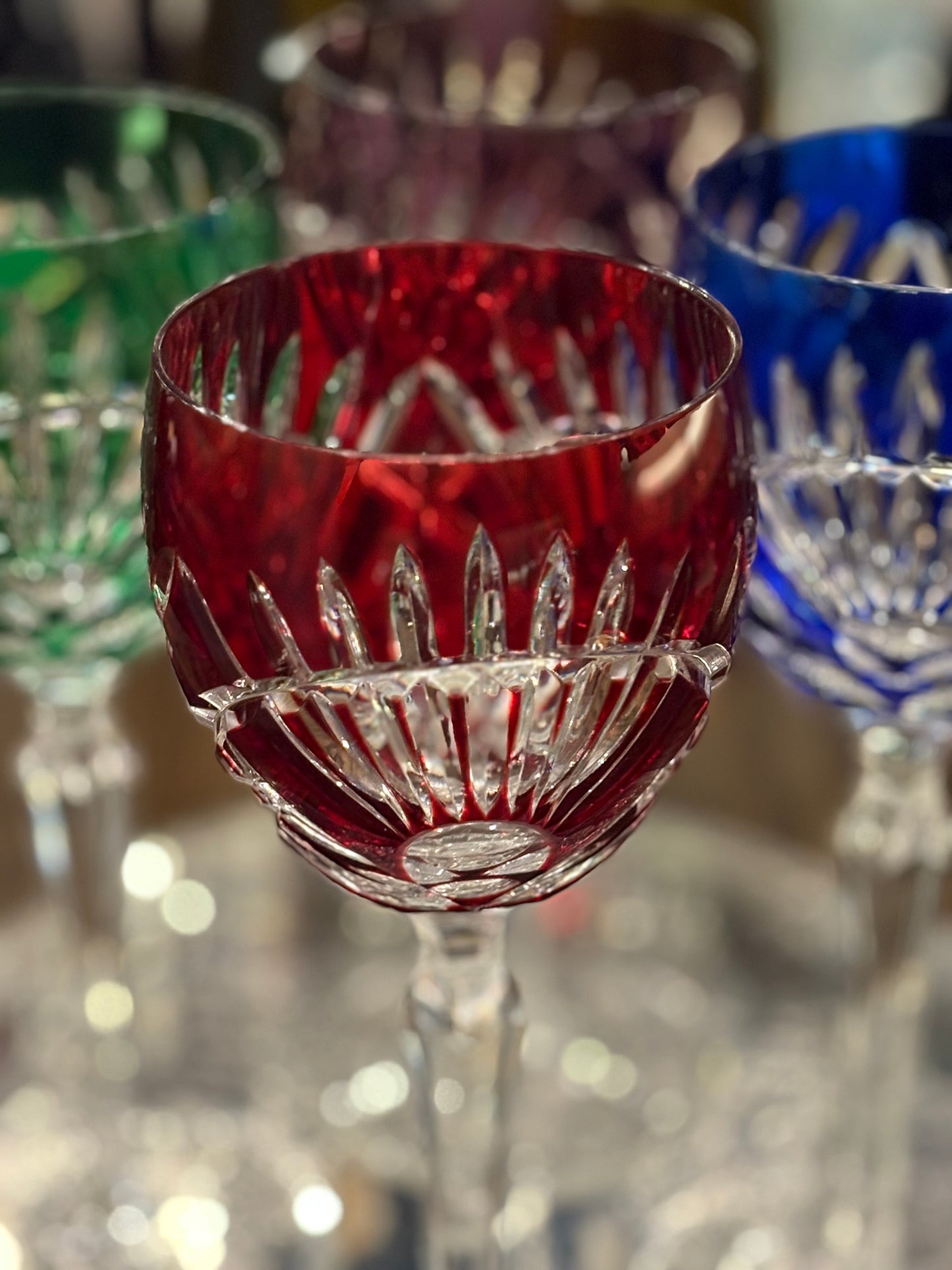 Set (4) Cut to clear Crystal Glasses