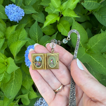 Reserved Locket bookmark with original art