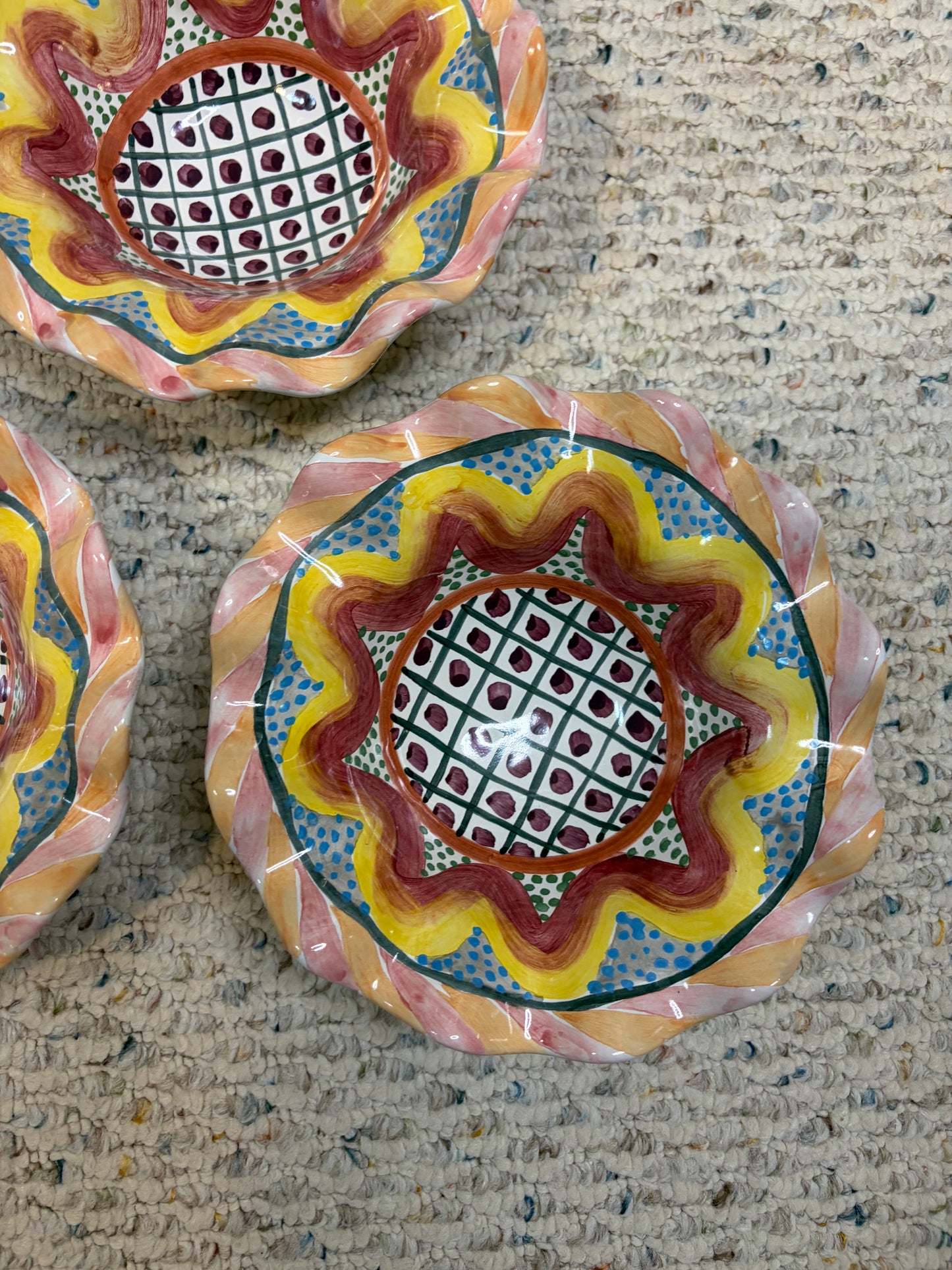 Mackenzie-Childs Keukenhof fluted bowls set of 3!