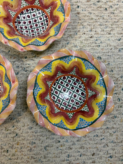 Mackenzie-Childs Keukenhof fluted bowls set of 3!