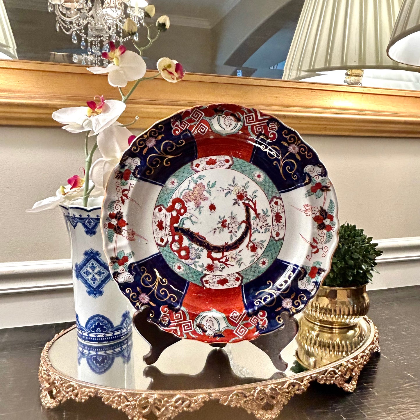 Rare Antique Imari Mason’s of England Charger/ Platter, 12.5”D