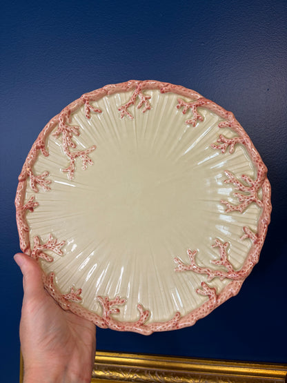 Beautiful Fitz and Floyd coral platter!