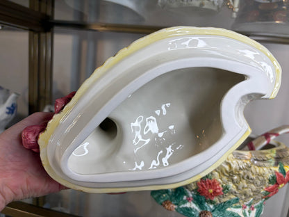 Beautiful Christmas goose tureen with ladle!