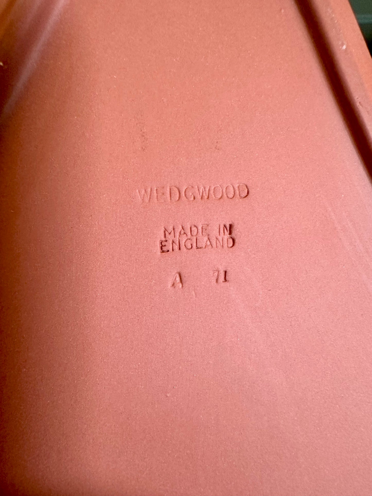 Rare Wedgwood Jasperware Hedgehog Bulb Pot & Stand, Terracotta, c. 1971