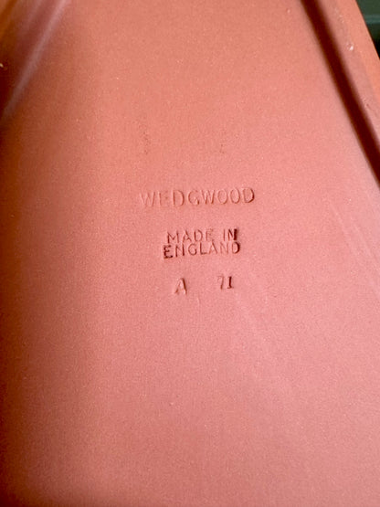 Rare Wedgwood Jasperware Hedgehog Bulb Pot & Stand, Terracotta, c. 1971