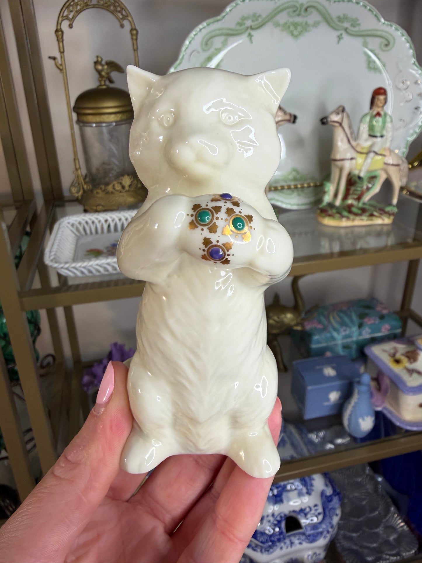 Lenox standing cat with ball!